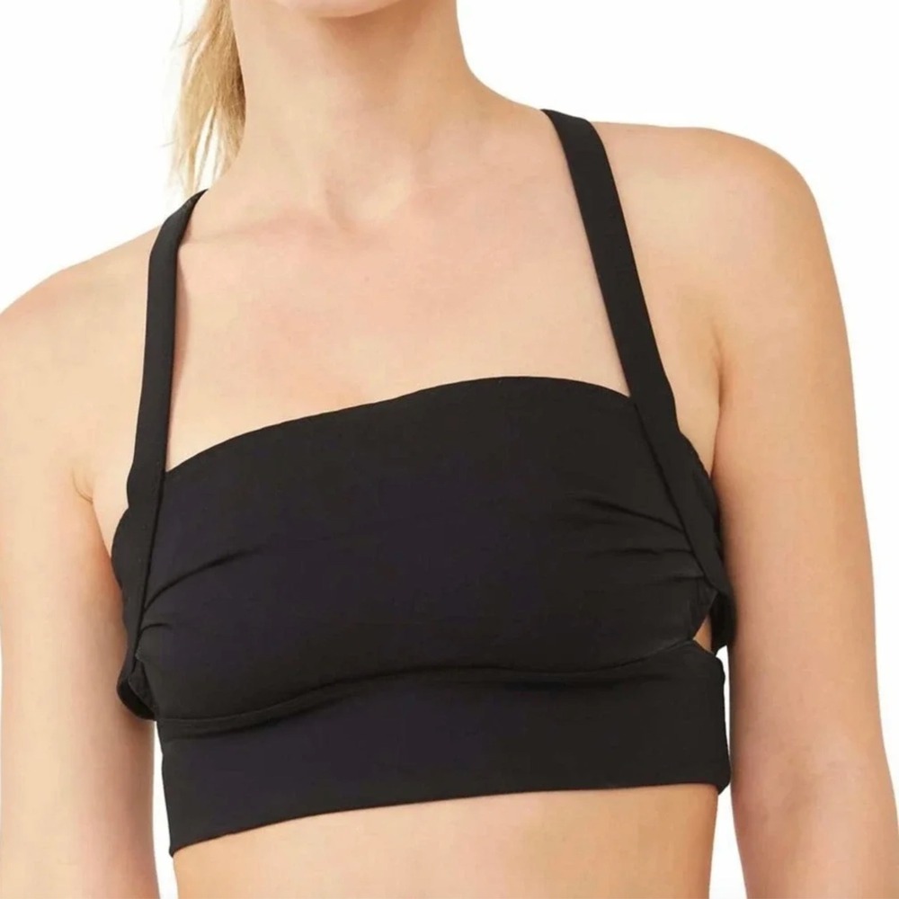 Free People Movement Wave Rider Sports Bra Black Small Activewear